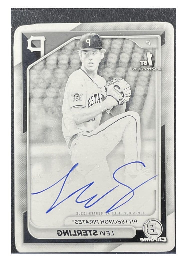 2024 Bowman Draft Chrome Prospect Autographs Levi Sterling #CPA-LS card