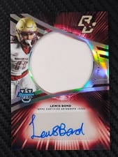 2025 Bowman University Best Prospect Jumbo Relic Autographs Refractor Lewis Bond #JRA-LB card