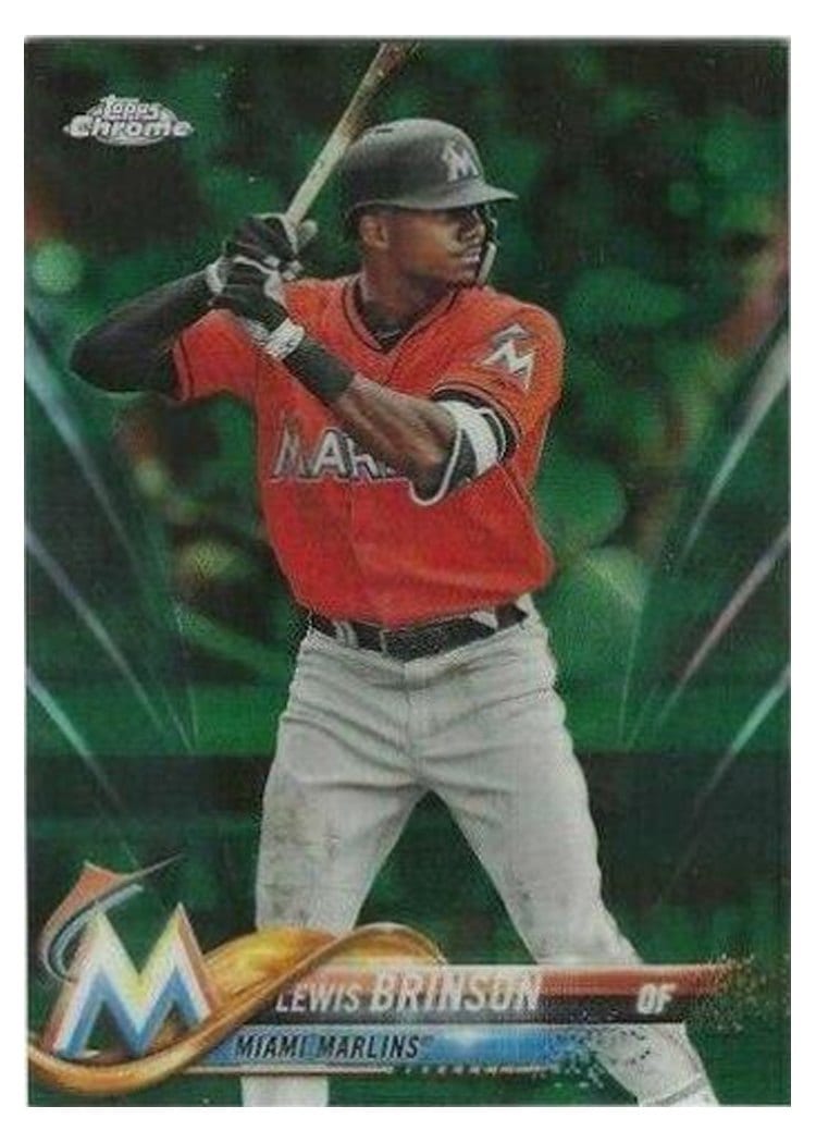 2018 Topps Chrome Base Set Lewis Brinson #124 card