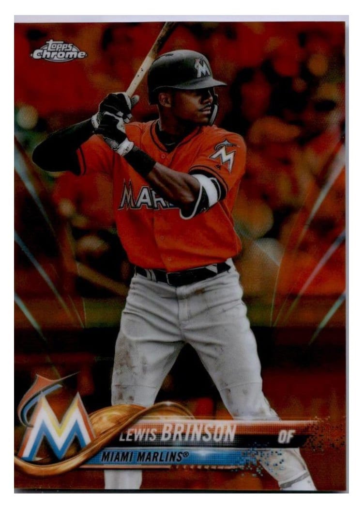 2018 Topps Chrome Base Set Lewis Brinson #124 card