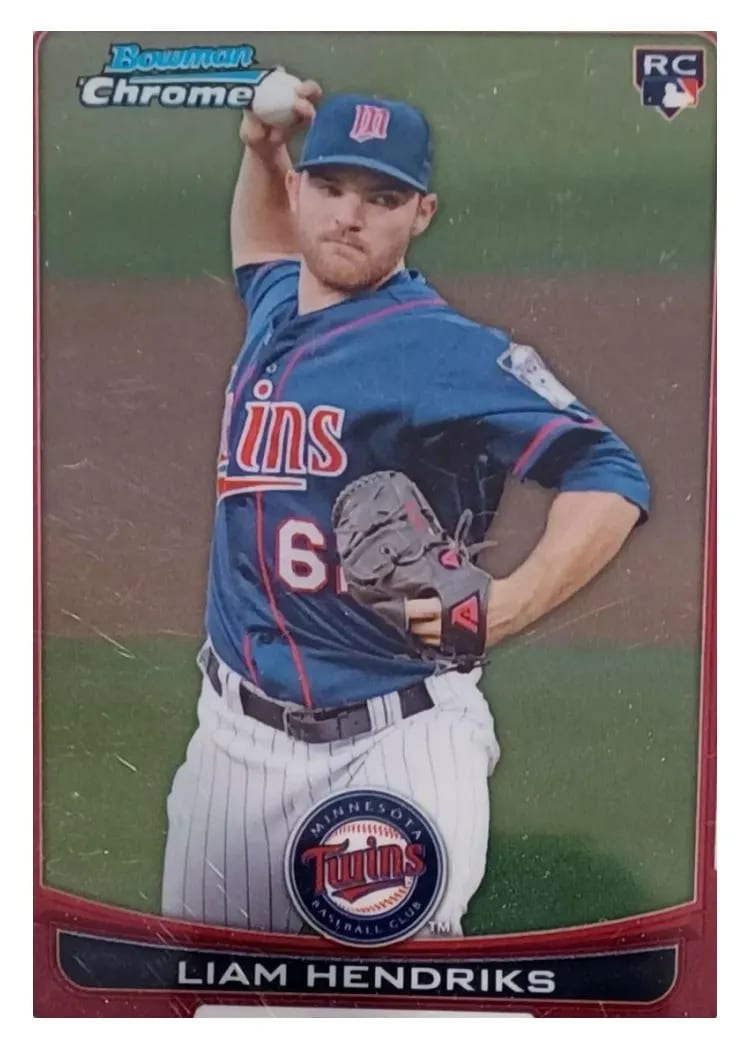 2012 Bowman Chrome Draft Liam Hendriks #19 card