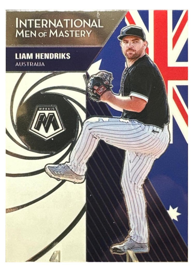 2021 Panini Mosaic International Men of Mastery Liam Hendriks #IM15 card