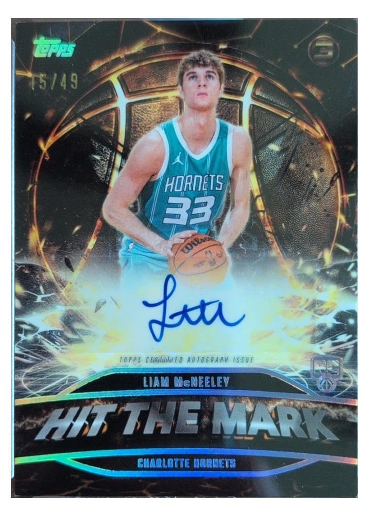2025-26 Topps 3 Hit the Mark Liam McNeeley #HM-LM card