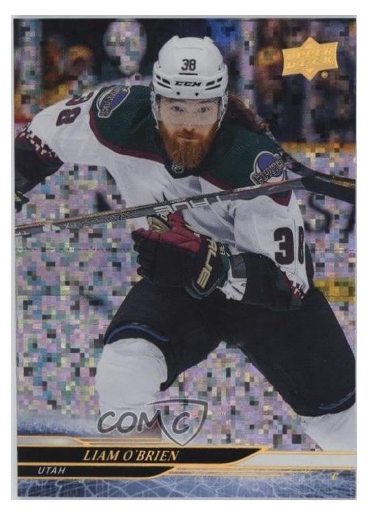 2024-25 Upper Deck Base Set Liam O'Brien Speckled Rainbow #422 card