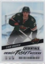 2024-25 Upper Deck Credentials Acetate Debut Ticket Access Liam Ohgren #DTAA-LO card