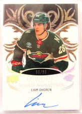 2024-25 Upper Deck Ice Exquisite Collection Rookies Signatures Liam Ohgren #ERS-LO card