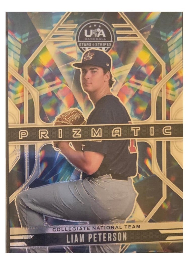 2026 Panini Stars & Stripes Prizm Prizmatic Liam Peterson #21 card