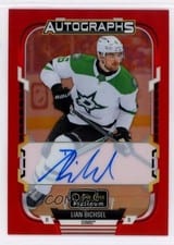 Lian Bichsel 2025-26 O-Pee-Chee Platinum Red Rainbow Autos card