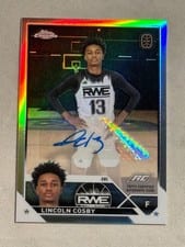 2023-24 Topps Chrome OTE Chrome Autographs Lincoln Cosby #A-LC card