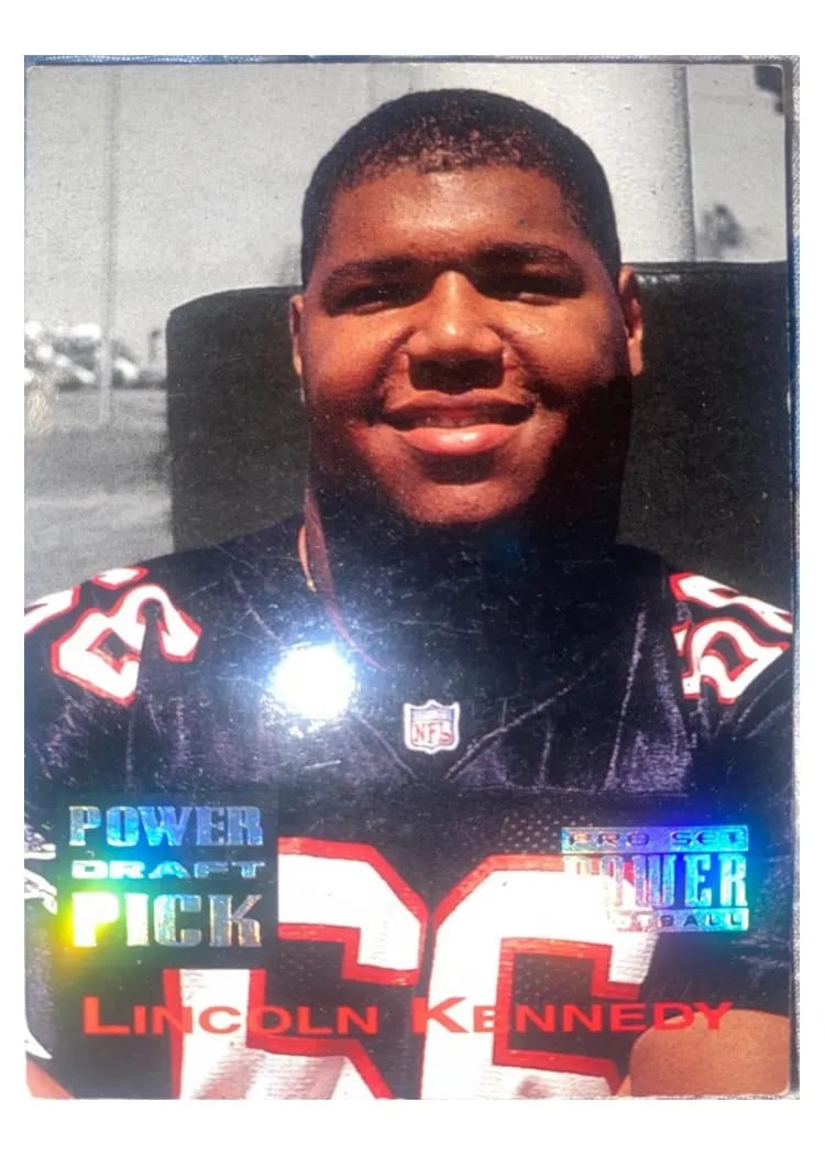 1993 Pro Set Power Draft Picks Lincoln Kennedy Misnumbered #PDP10 card