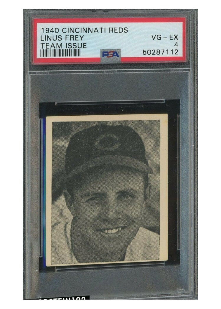 1940 Cincinnati Reds Team Issue Linus Frey card