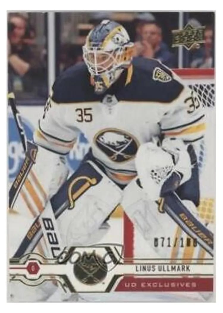 2019-20 SP Authentic Upper Deck Update Linus Ullmark #503 card