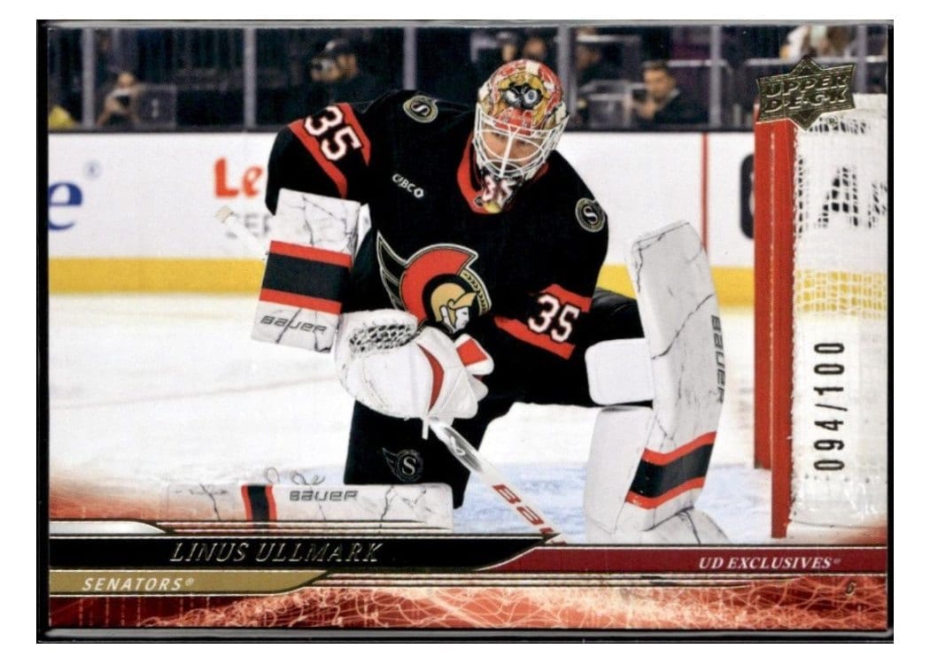 2024-25 Upper Deck Base Set Linus Ullmark #593 card