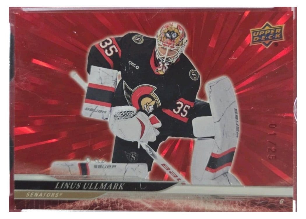 2024-25 Upper Deck Base Set Linus Ullmark #593 card