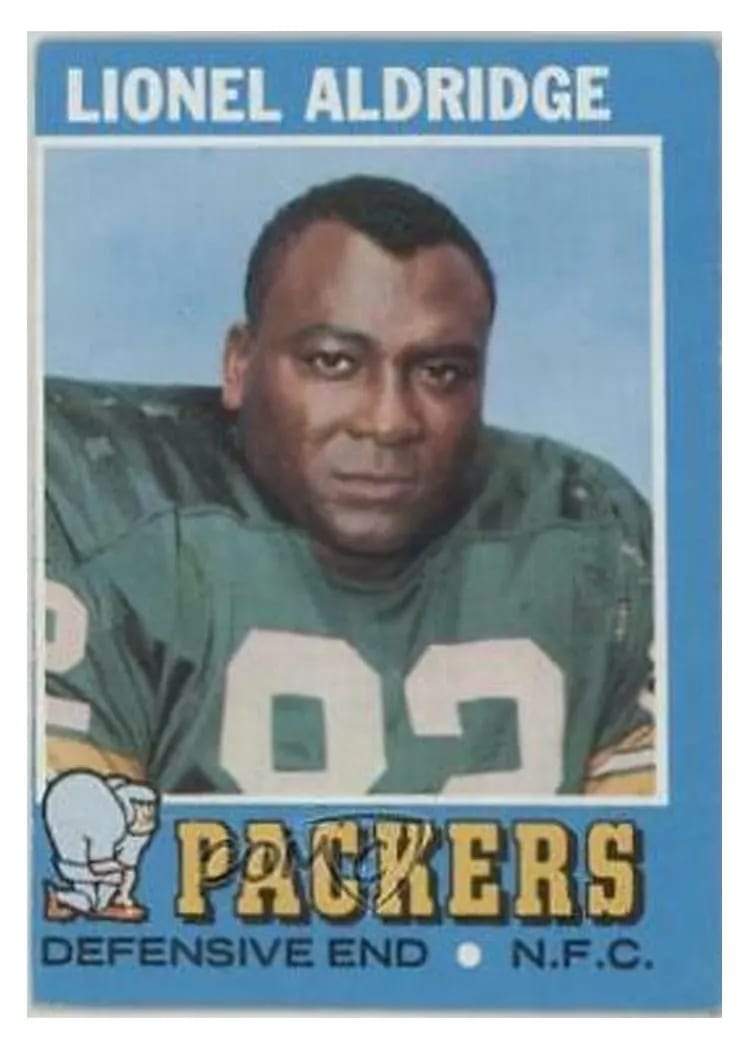 1971 Topps Lionel Aldridge #28 card