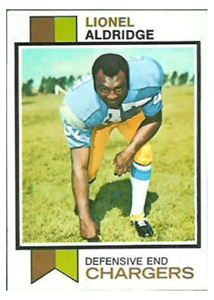 1973 Topps Lionel Aldridge #174 card