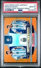 2024 Panini Prizm Copa America Lionel Messi Orange #1 card