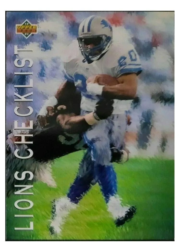 1993 Upper Deck Lions Checklist #80 card