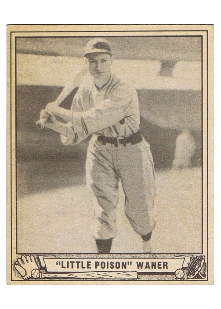 1940 Play Ball Lloyd Waner #105 card