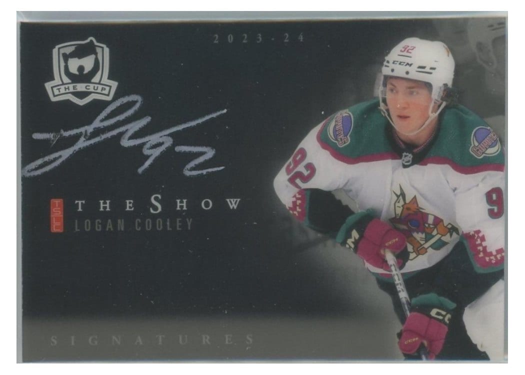 2023-24 Upper Deck The Cup The Show Black - Rookies Logan Cooley #SB-CO card