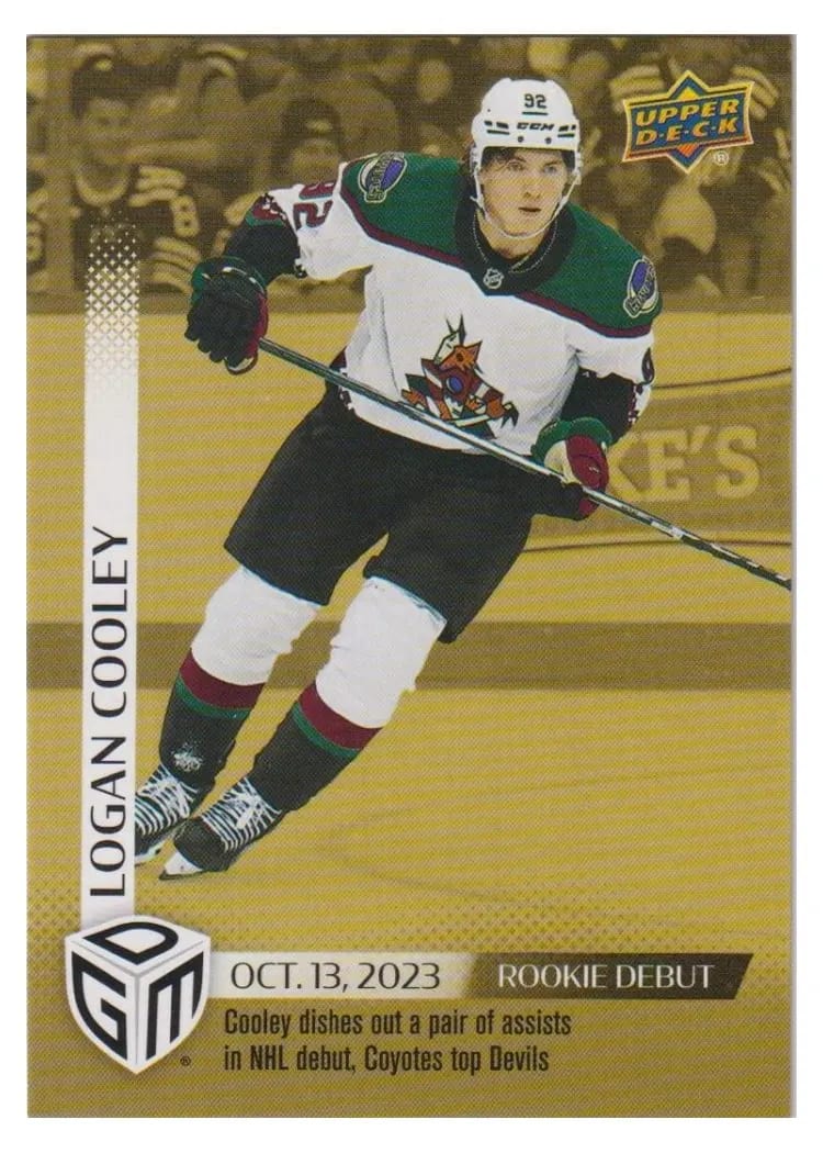 2023 Upper Deck Game Dated Moments Logan Cooley #5 card