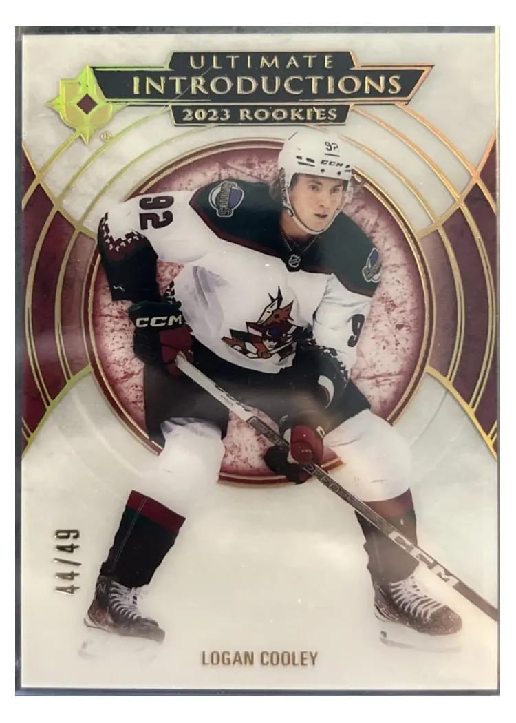 2023 Upper Deck Ultimate Collection Introductions Logan Cooley #UI-3 card