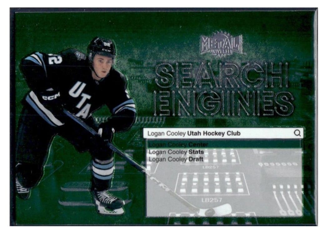 2024-25 Skybox Metal Universe Search Engines Logan Cooley #ST-16 card