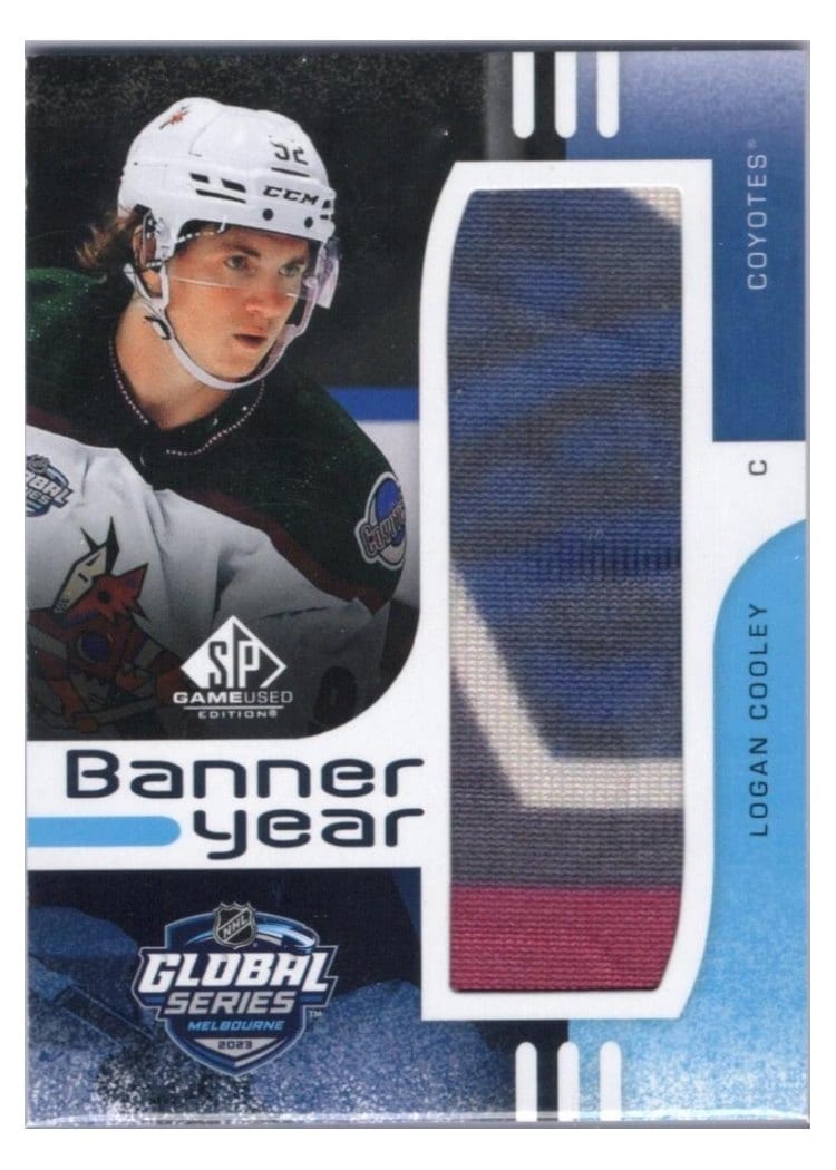 2024-25 SP Game Used 2023 Global Series Melbourne Banner Year Relics Logan Cooley #BYGS-LC card