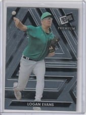 2024 Leaf Press Pass Premium Baseball Base Set Logan Evans #33 card