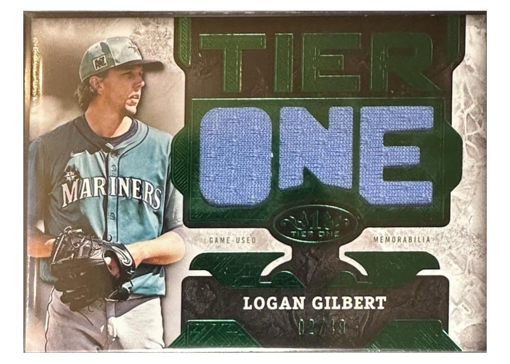 2025 Topps Tier One Die-Cut Relics Logan Gilbert #T1RD-LG card