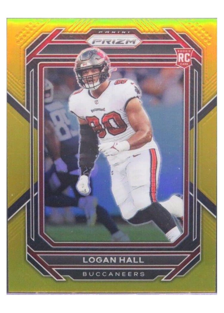 2022 Panini Prizm Base Set Logan Hall Gold #381 card