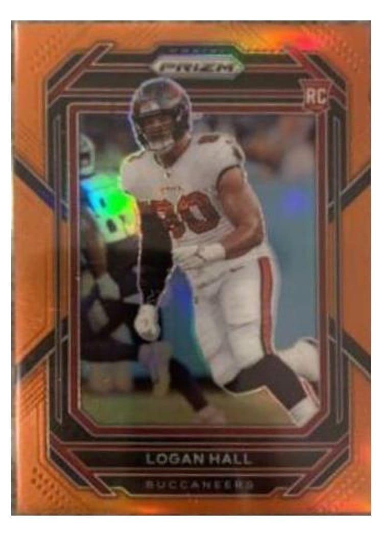 2022 Panini Prizm Base Set Logan Hall Orange #381 card