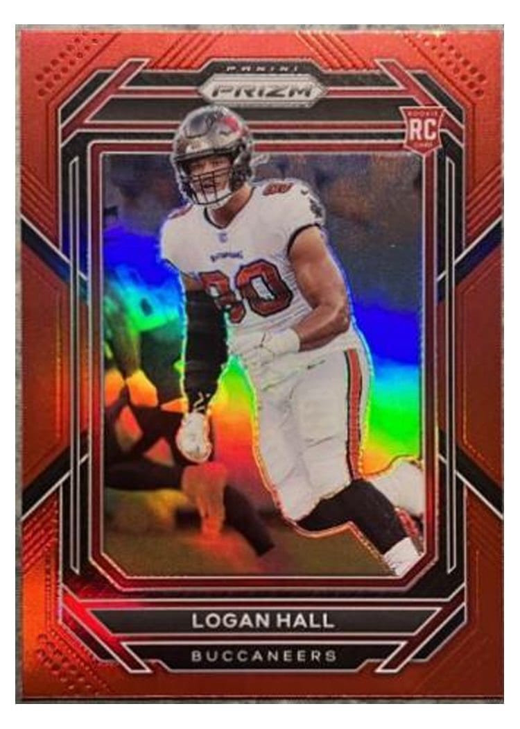 2022 Panini Prizm Base Set Logan Hall Red #381 card