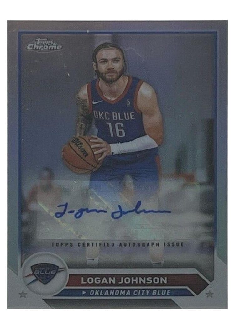 2023-24 Topps G League Chrome Autographs Logan Johnson #AC-LJO card