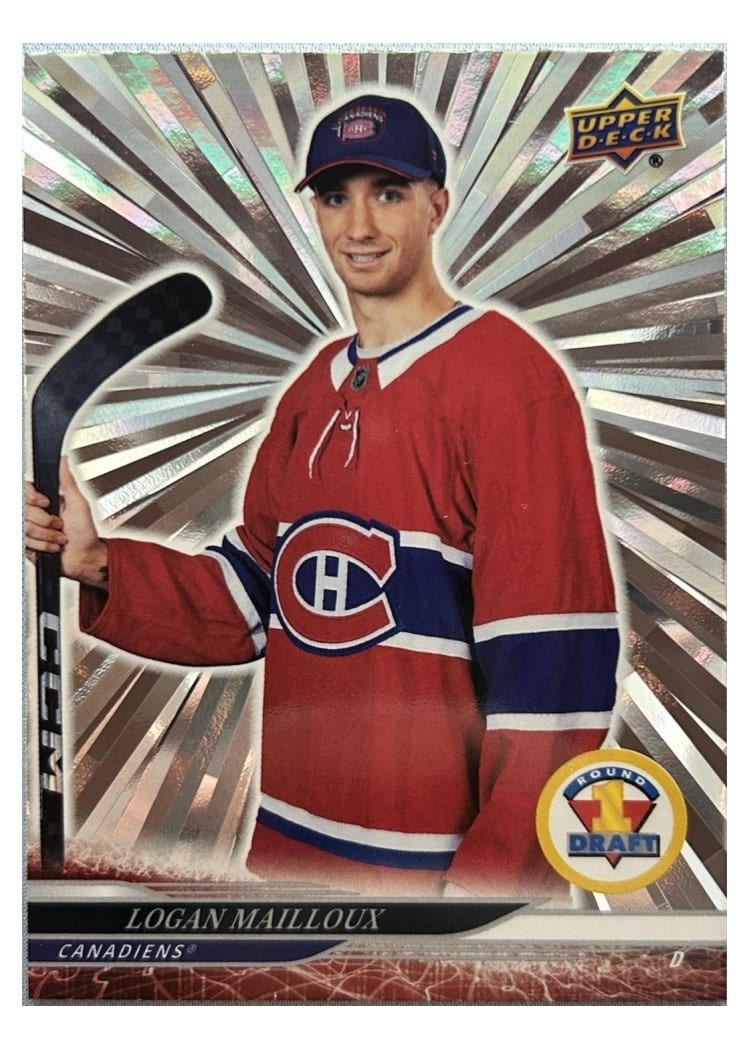 2024-25 Upper Deck Base Set Logan Mailloux #739 card