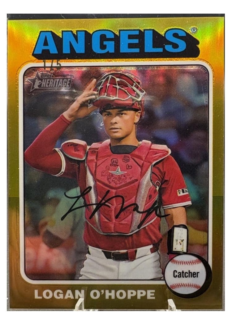 2024 Topps Heritage Base Set Logan O'Hoppe #657 card