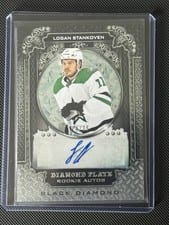 2024-25 Upper Deck Black Diamond Diamond Plate Rookie Autograph Logan Stankoven #DPR-LS card