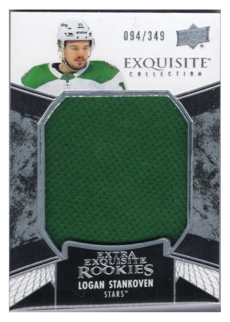 2024-25 Upper Deck Black Diamond Exquisite Collection Extra Exquisite Rookie Jersey Logan Stankoven #ECER-LS card