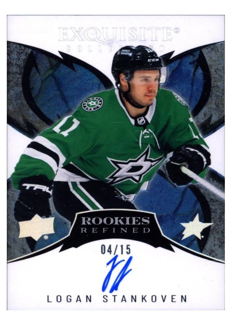 2024-25 Upper Deck Ice Exquisite Collection Rookies Refined Signatures Logan Stankoven #ERRS-8 card