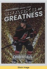 2025-26 Upper Deck Credentials Sparks of Greatness Logan Stankoven #SG-16 card