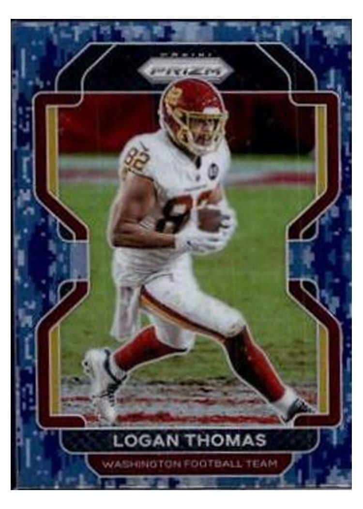 2021 Panini Prizm Base Set Logan Thomas Navy Camo Prizm #210 card