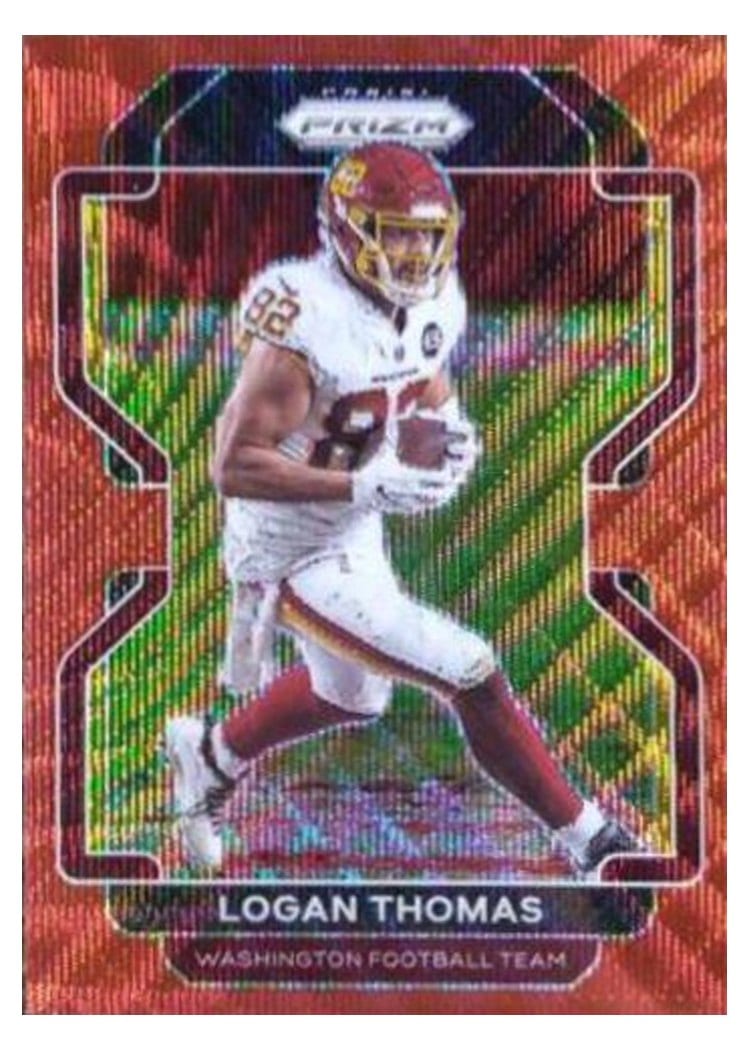 2021 Panini Prizm Base Set Logan Thomas Red Wave Prizm #210 card