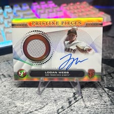 2024 Topps Pristine Pieces Autograph Relic Logan Webb #PPAR-LW card