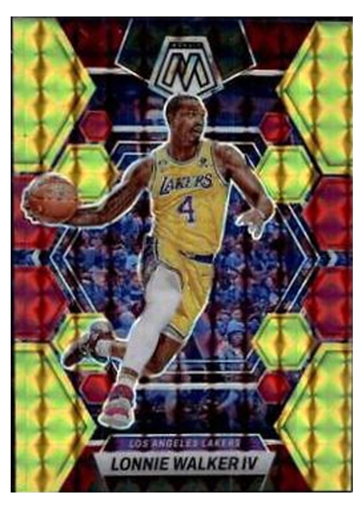 2022-23 Panini Mosaic Base Set Lonnie Walker IV Choice Fusion Red & Yellow #137 card