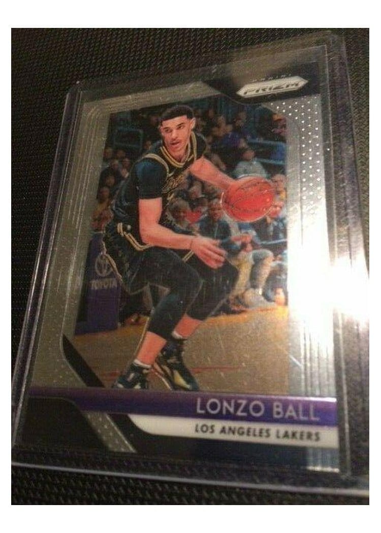 2018-19 Panini Prizm Base Set Lonzo Ball #294 card