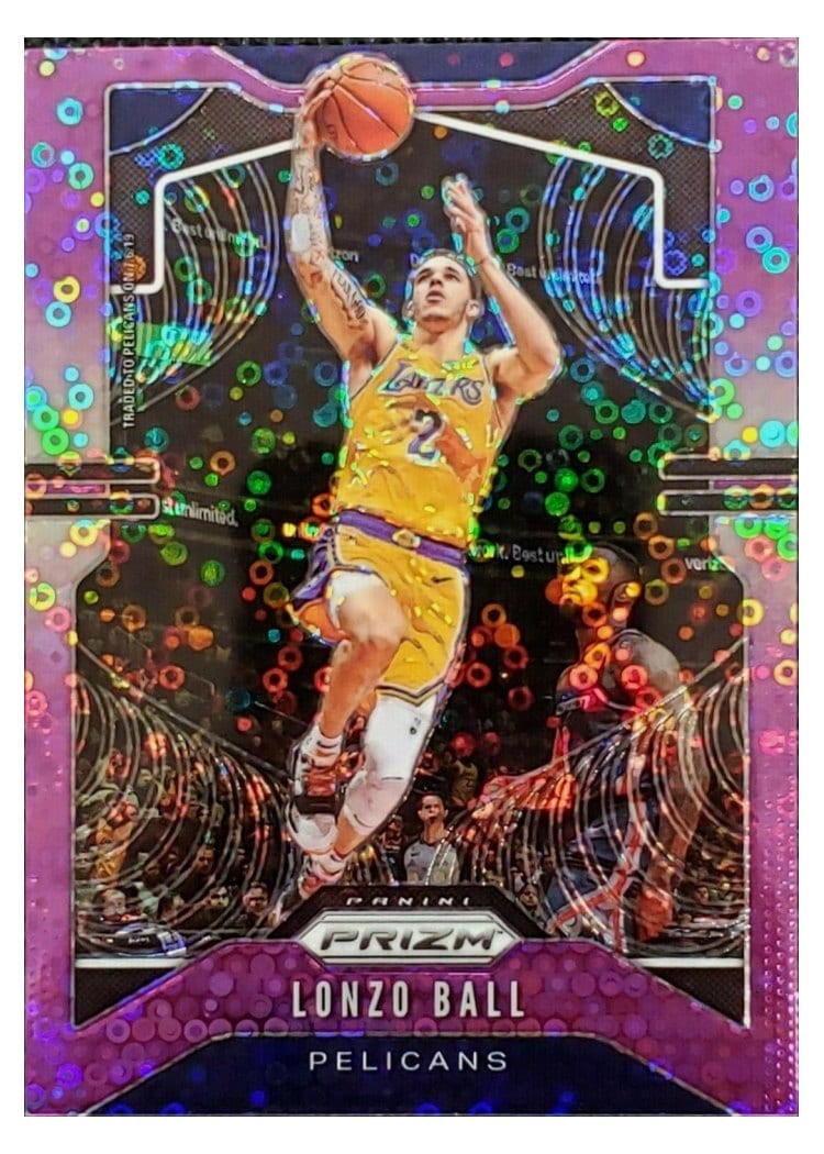 2019 Panini Prizm Lonzo Ball Fast Break Prizm Purple #239 card