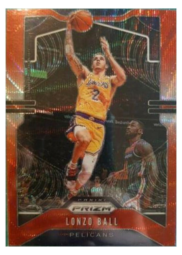 2019 Panini Prizm Lonzo Ball Ruby Wave Prizm #239 card
