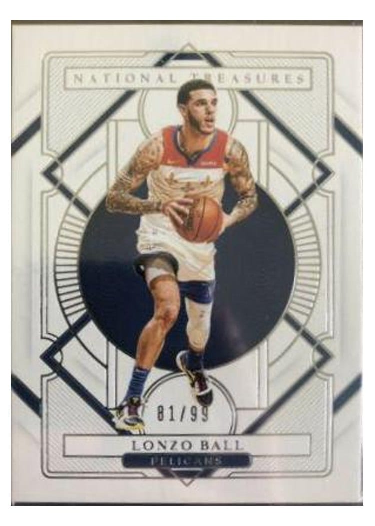 2020-21 Panini National Treasures Base Set Lonzo Ball #50 card