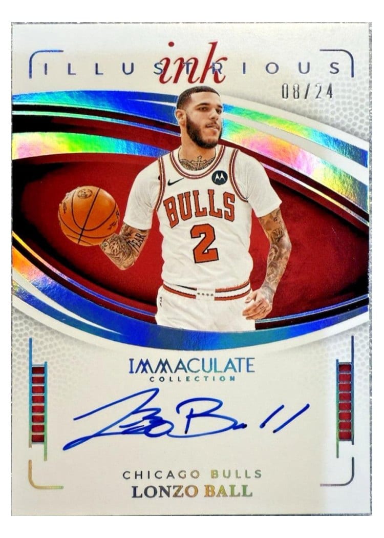 2024-25 Panini Immaculate Collection Illustrious Ink International Set Lonzo Ball #5 card