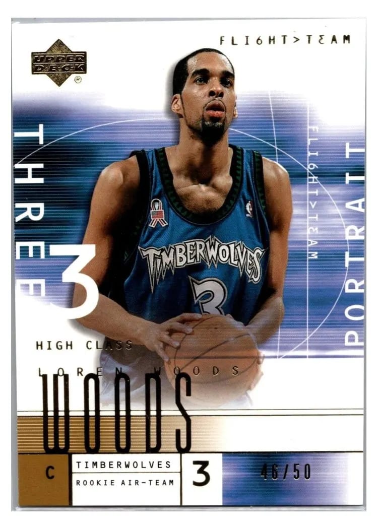 2001 Upper Deck Flight Team Loren Woods #108 card